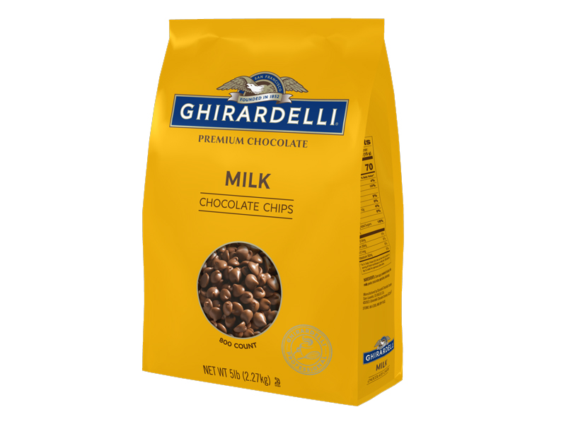 Home All Products Ghirardelli Milk Chocolate Chips, 5 lb. bag EACH (3243)