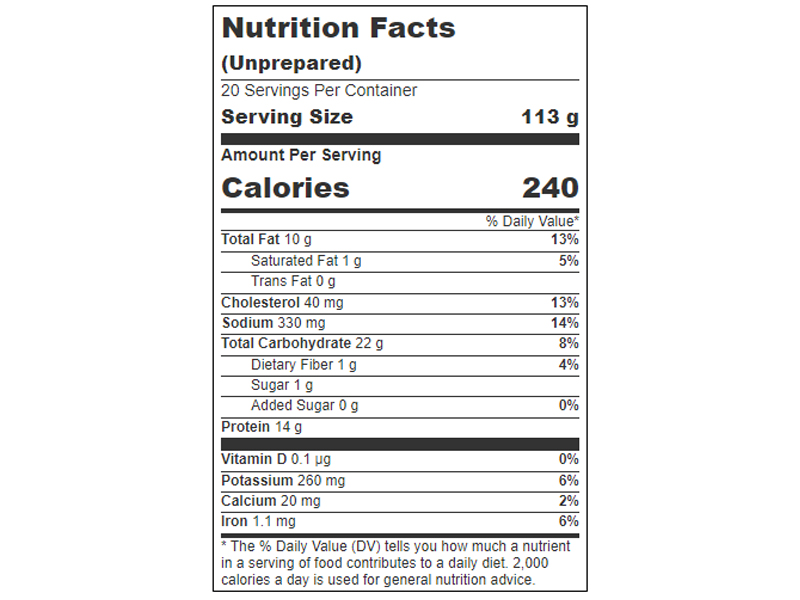 Trident Panko Breaded Pollock Sandwich Portions, 4 oz. / 5 lb. CASE