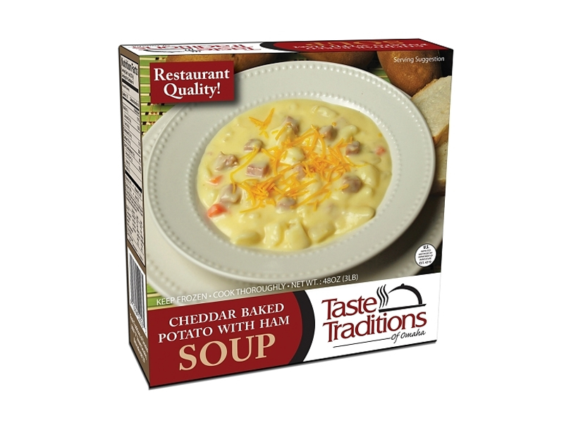 Taste Traditions Cheddar Baked Potato Soup with Ham, 3 lb. EACH