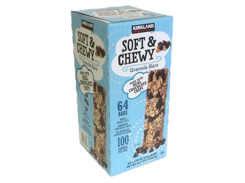 Kirkland Soft Chewy Chocolate Chip Granola Bars 64 ct CASE