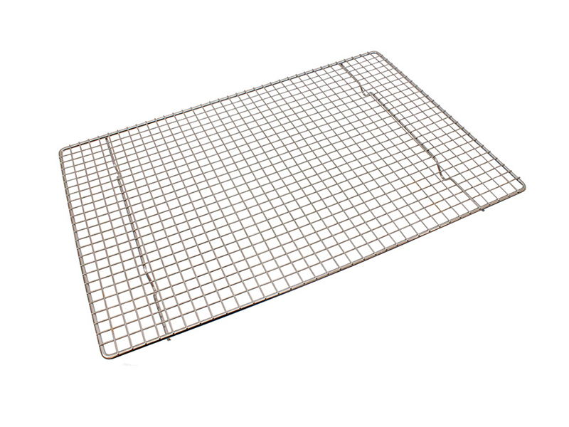 Professional Cross Wire Cooling Rack Half Sheet Pan Grate - 16-1/2 x 12  Drip Screen