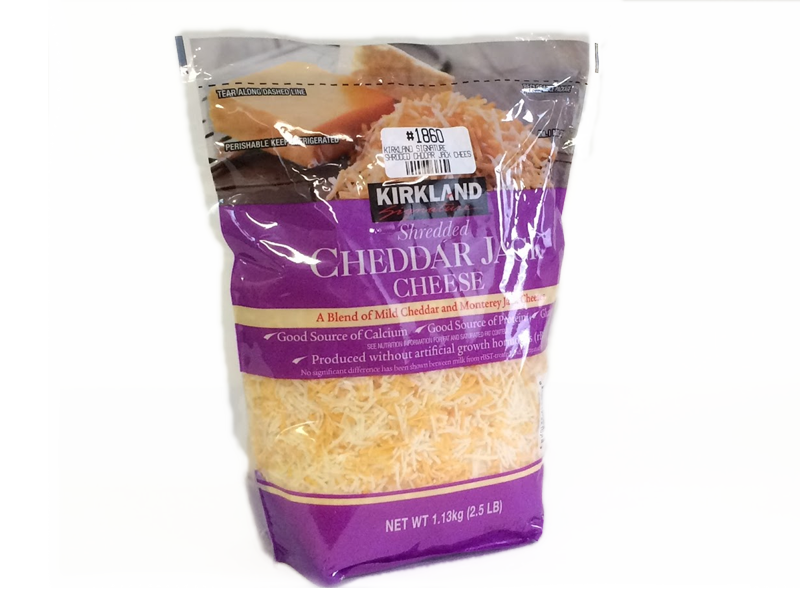 Kirkland Shredded Cheddar Jack Cheese 2.5 lb. Bag EACH (frozen)
