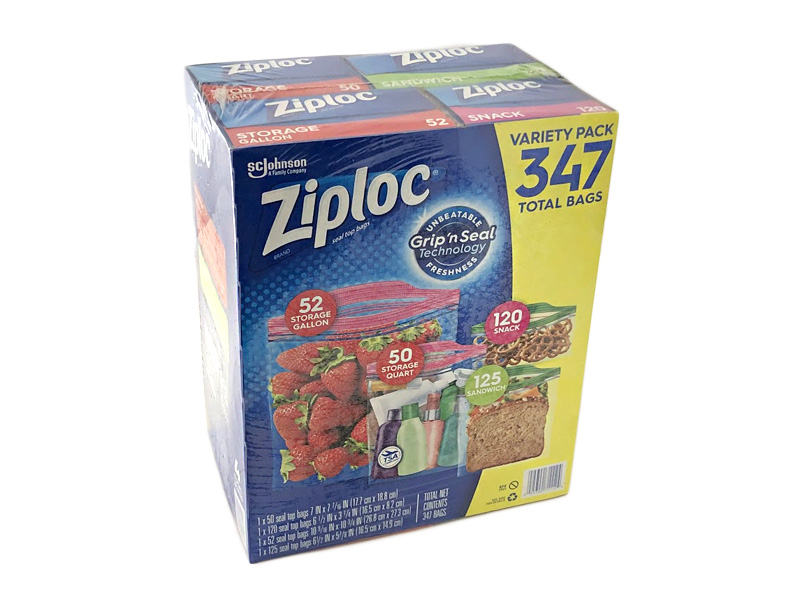 Ziploc Bags Variety Pack 347 ct. Box EACH