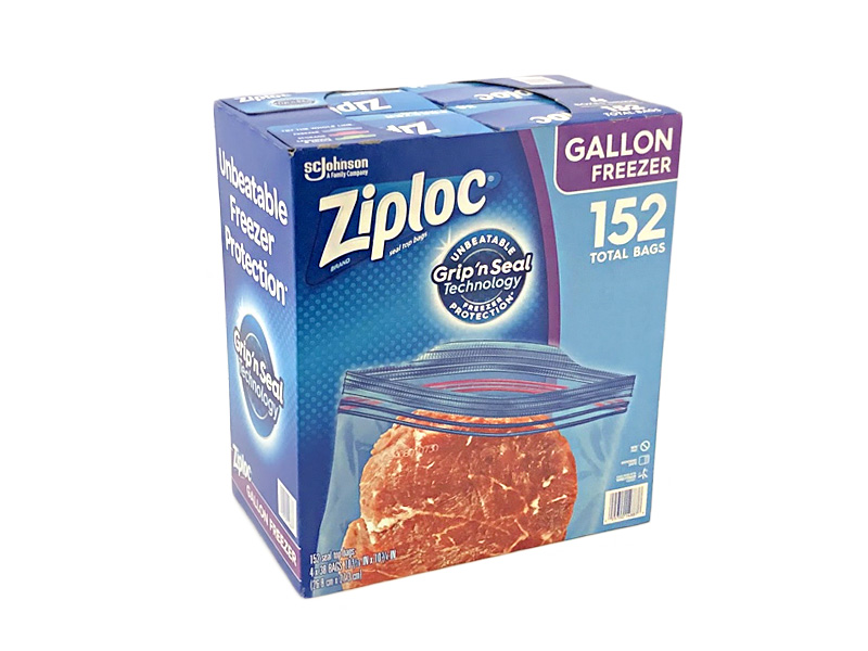 Ziploc Double Zipper Freezer Gallon Bags, Total: 152 Bags (4 X 38 Count)