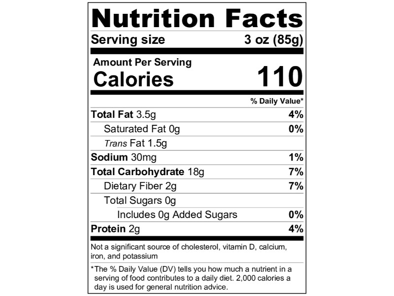 35 French Fries Nutrition Label Labels Database 2020