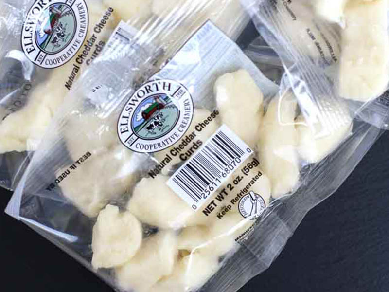 Home All Products Allergens Milk Ellsworth White Cheddar Cheese Curds
