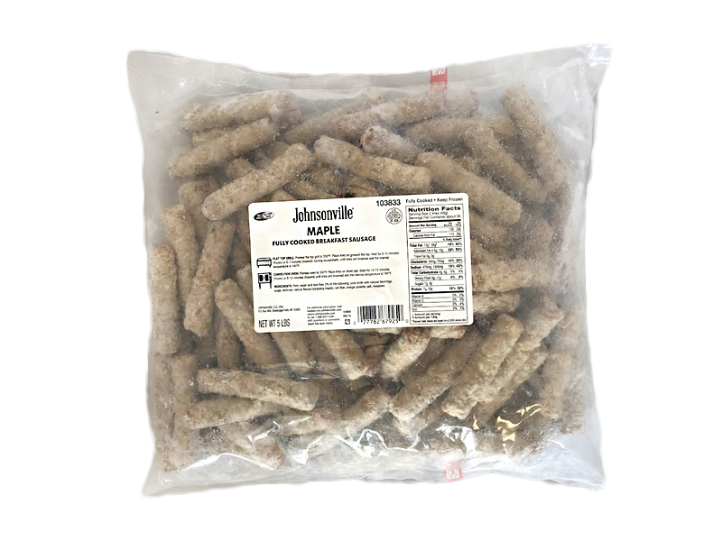 Johnsonville FC Maple Pork Breakfast Sausages 2/5 lb. Bags CASE